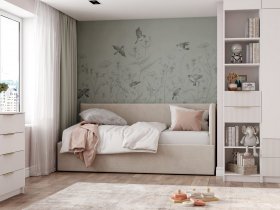 Диван-кровать Бенто (крем) в Звёздочке - zvyozdochka.mebel-nsk.ru | фото