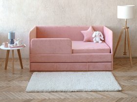 Диван-кровать Happy (коралловый) в Звёздочке - zvyozdochka.mebel-nsk.ru | фото