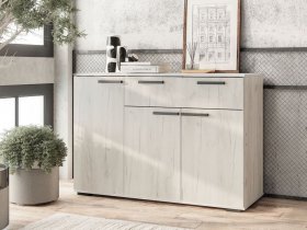 Комод Стандарт-4 NEW (дуб крафт белый) в Звёздочке - zvyozdochka.mebel-nsk.ru | фото