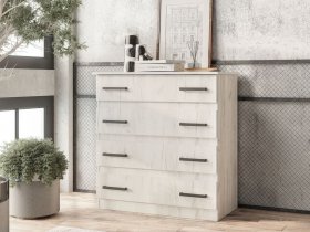 Комод Стандарт-6 NEW (дуб крафт белый) в Звёздочке - zvyozdochka.mebel-nsk.ru | фото