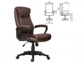 Кресло офисное BRABIX Enter EX-511, коричневое в Звёздочке - zvyozdochka.mebel-nsk.ru | фото