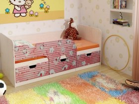 Кровать детская с ящиками 1,86 Минима Hello Kitty в Звёздочке - zvyozdochka.mebel-nsk.ru | фото