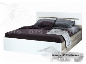 Кровать двуспальная 1,6 м  Наоми КР-11 в Звёздочке - zvyozdochka.mebel-nsk.ru | фото
