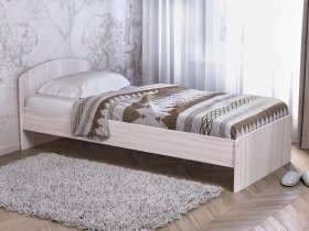 Кровать односпальная 80 с низкой спинкой (ясень шимо светлый) в Звёздочке - zvyozdochka.mebel-nsk.ru | фото