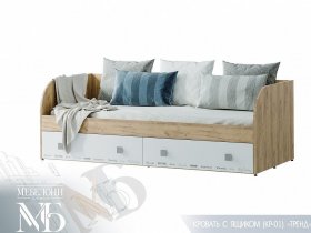 Кровать с ящиками Тренд КР-01 в Звёздочке - zvyozdochka.mebel-nsk.ru | фото