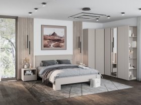 Модульная спальня Люмо (кашемир) в Звёздочке - zvyozdochka.mebel-nsk.ru | фото