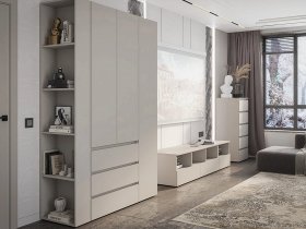 Модульная стенка Люмо (кашемир) в Звёздочке - zvyozdochka.mebel-nsk.ru | фото