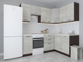 Модульная угловая кухня 1,4м*2,1м Лада (пикард) в Звёздочке - zvyozdochka.mebel-nsk.ru | фото