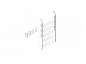 Пакет №10 Прямая лестница и опоры для двухъярусной кровати Соня в Звёздочке - zvyozdochka.mebel-nsk.ru | фото