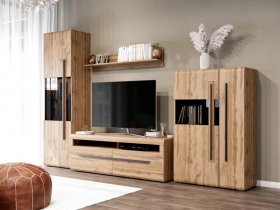 Модульная стенка Ницца (дуб вотан) в Звёздочке - zvyozdochka.mebel-nsk.ru | фото