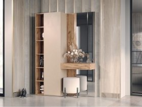 Прихожая Ева (кашемир/дуб вотан) в Звёздочке - zvyozdochka.mebel-nsk.ru | фото
