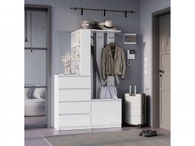 Прихожая Симпл ПР-04 (белый) в Звёздочке - zvyozdochka.mebel-nsk.ru | фото